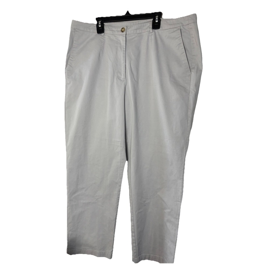 APPLESEED'S Women's Pants Size 16 (36x27) Gray‎ Cotton Chino Trousers